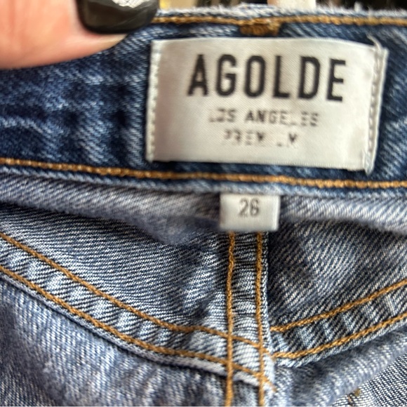 Agolde High Rise Straight Crop Jeans Size 26 - Picture 7 of 8